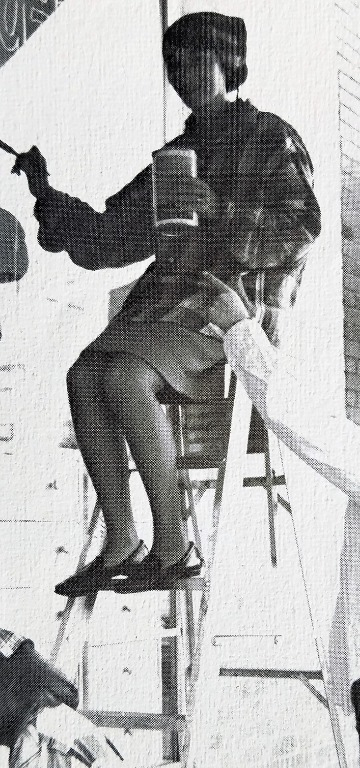 From 1967 Yearbook, Junior year.
Cheryl Shedron caught defacing school property.