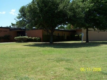 On front lawn of Old Bell High looking towards the northwest.