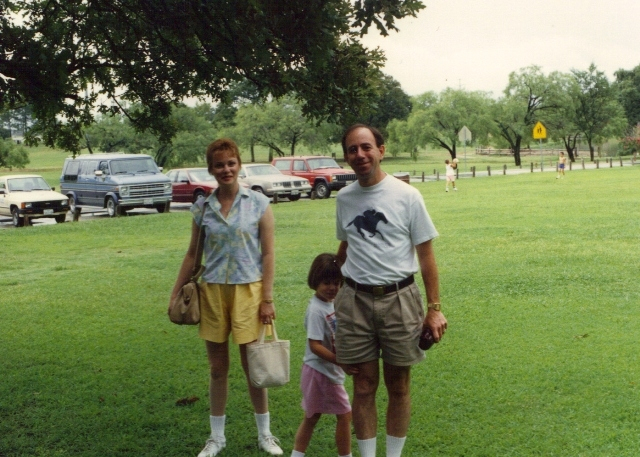 (116) 1990 Reunion. John and Lois Hastings, daughter Sabrina.