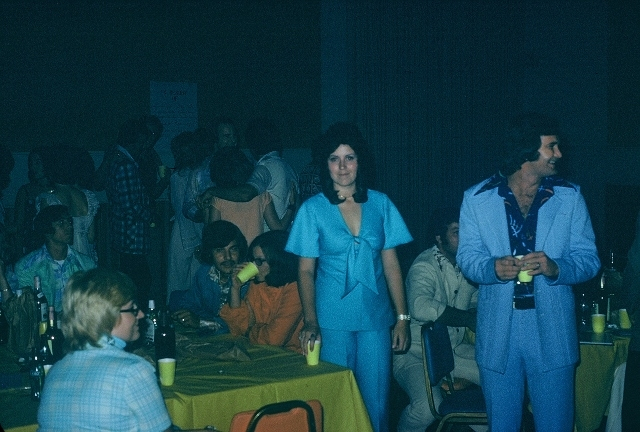 (009) 1975 Reunion Evening Event: Ronnie Martin in the very stylish powder blue leisure suit.