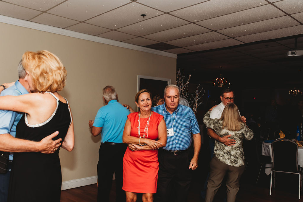 From Left: Ron and Judy Cohen, Rudy Cobb and Tonya Peich, Cindy Capnerhurst and Steve Robison, Sheila Grothman and Dallas Nichols (behind Cindy and Steve), Mark Heuckroth (RGHS 1970) and Sandy Heise