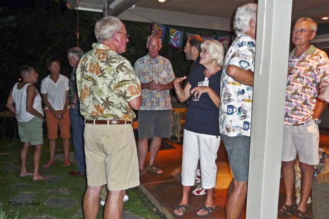 Part of the crowd at Pete and Pat Kings beautiful place.