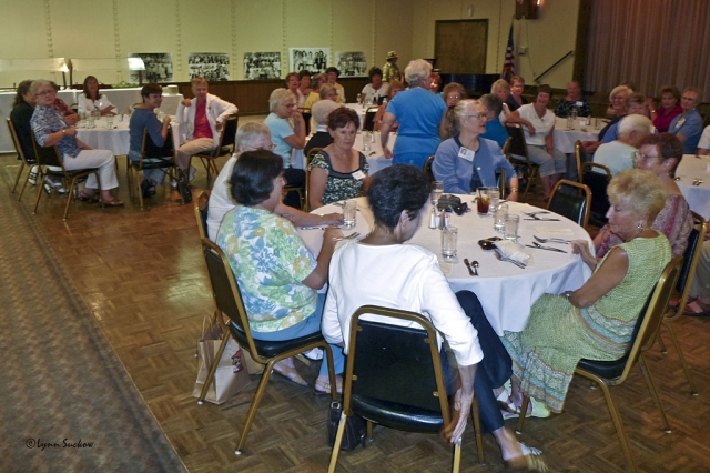 LOTS oladies at the Elks for a luncheon.