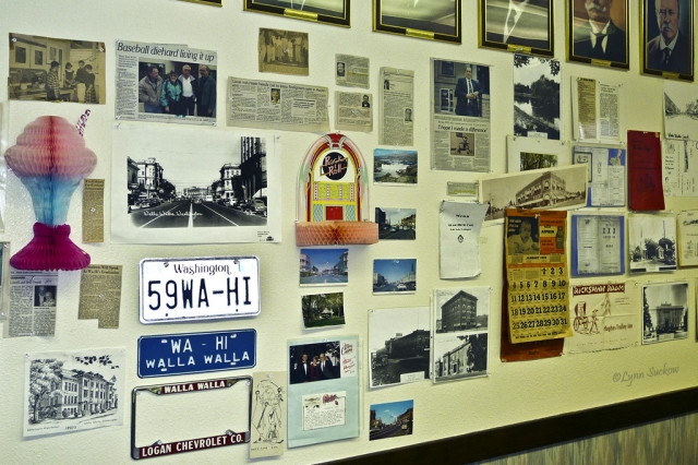 A closer look at memorabilia on the walls--3.