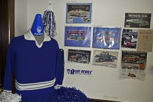 A closer look at memorabilia on the walls--1.