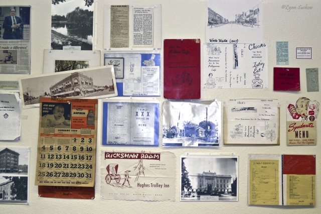 A closer look at memorabilia on the walls--5.