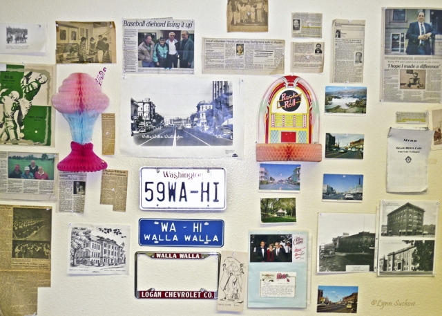 A closer look at memorabilia on the walls--4.