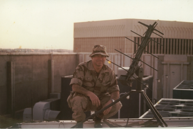Playing in the big Desert Storm sandbox - (Steve Singleton, Riyadh)