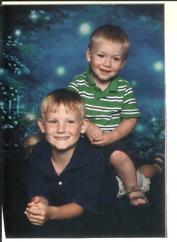 Gary & Cindy Wolfes grandsons Griffy (2½) and Kieser (6)