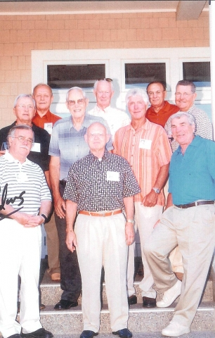 Garrison Troopers - Ninth Grade Football
Bob Bruhjell, Pete King, John Noal, Dick Gray
Bud Kinzer, Coach Les Wendler, Jerry Klundt,
Ron McAdams, Ray Miller, Gary Wolfe