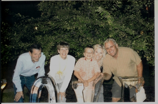 Buford & Ann with Bufords son Terry, Minica & grandson Alex, 
8-26-07