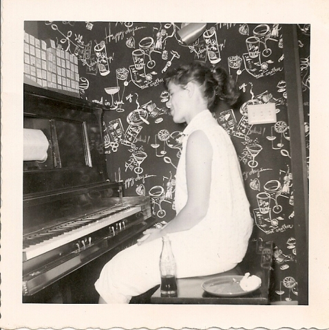 Shirley Weathers at the player piano