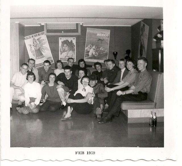Group picture at party - Sharon Weathers December 1958