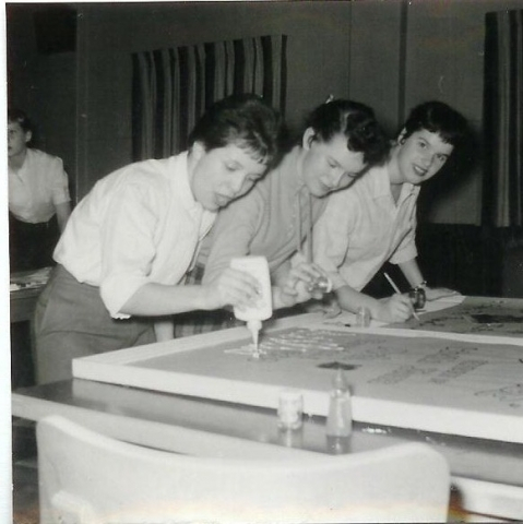Preparing for a party at the Shuffle Shop
Judie Davis, Pat Herring, Joan Meadowcroft