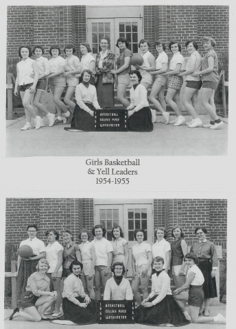 Girls basketball and Yell Leaders