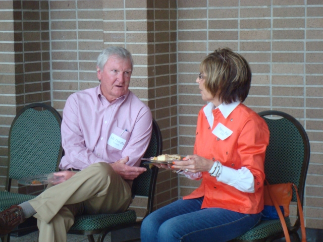 Teachers Donald Newman and Pat Little at the Brunch