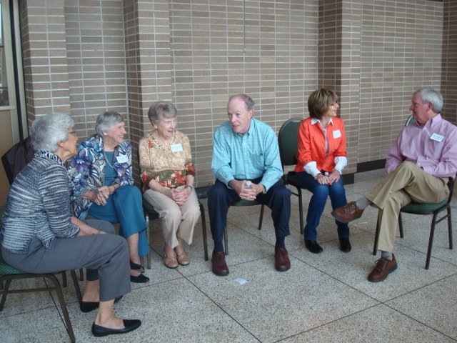 Teachers: Mrs Beverly Hall, Ms Edyth Worthy, Ms Frances Crossan, Dan Breen, Ms Pat Little and Mr Donald Newman at the Brunch 