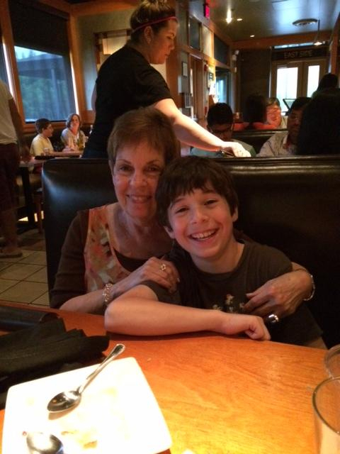 This is my grandson and I celebrating my birthday this year - Sharon Becker Miller