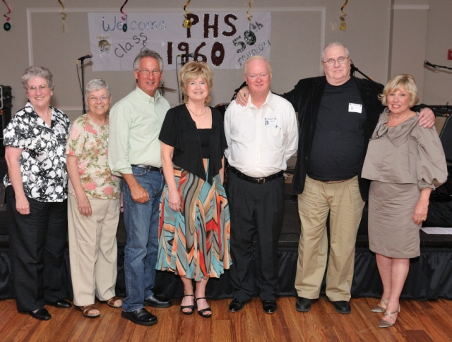 BAND: Patricia Kemp McCrary, Sarah Burleson Davis, Ed Jarman, Linda OLeary Hunneyman - Drum Majorette, Golan Buck, Larry Bush, Joy Anderson Marmon - Captain, Flag Twirlers