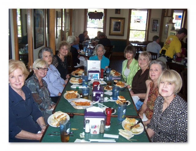 April 2011 Left to right: Rita Daw Kohli, Pat Lewis Dasinger, Mary Owen Jernigan, Linda OLeary Hunneyman, Carolyn Reeves Woitas, Mary Catherine Nolan, Janie Horne Sanchez, Judy Jernigan and Carolyn Limes Patterson.
