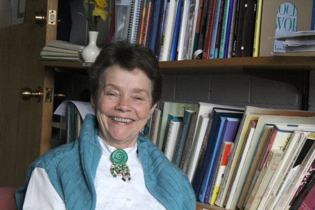 Lillian Jackson in her office this year as social work professor at Castleton State College, Vermont.