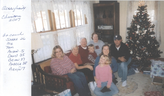 Tom & LuAnn Wrights family, Christmas 2007