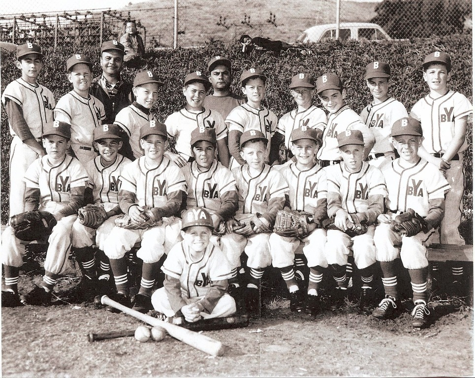 Laying on the hedge Gordon Contreras, L2R Gary Mendoza, Coach Hix, Bruce Hix,Coach Contreras, Marc Mallinger, Jim Orlich, Dan Colangelo, Al Contreras, Skip Smith, John Vokie, Ron Johnson â