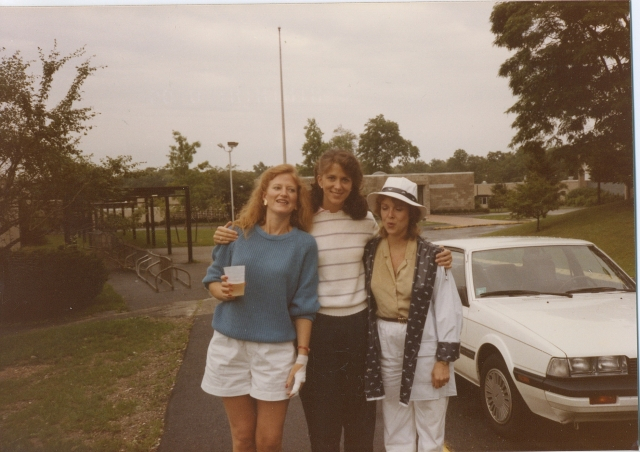 Jenny Bates, Janet Martin and Sally Armus at the High School baseball game 1979