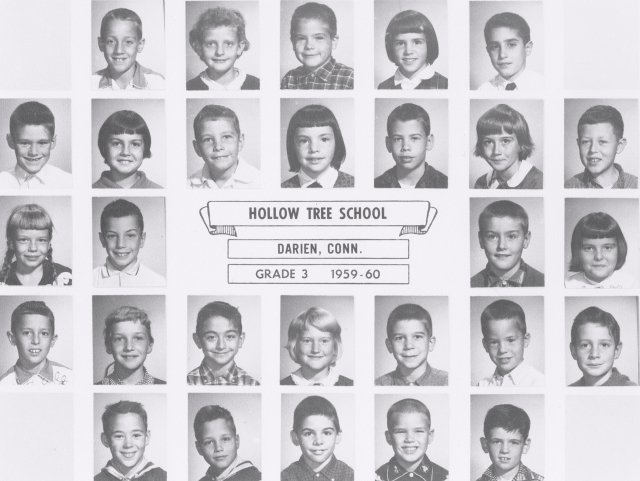 Hollow Tree School: Grade 3: From the top: George Saverine, Carol Curtis, Keith Clark, Mary Austin, Bob Irerdi, Doug Baird, ?, Paul Buckley, Mary Bass, ? Kathy McIntyre, Mark Pemburn, Shirley Warpula, Steve Verses, Harry Blackwidell, Pat Fitzsimmons, Ken
