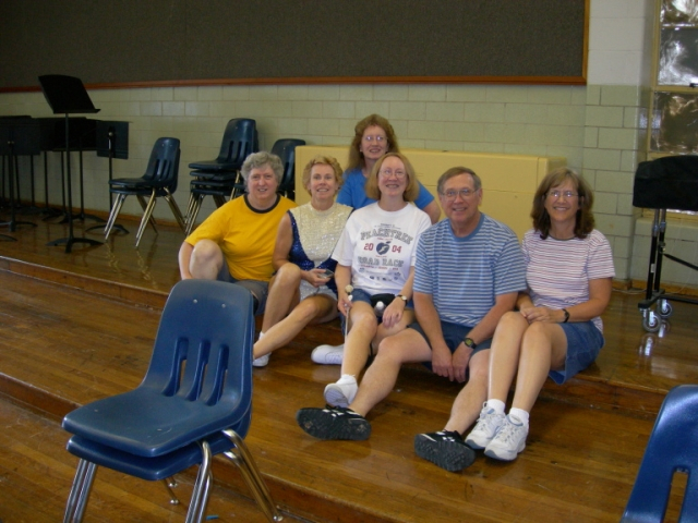 Barons in the bandroom: Joyce McDonald 70, Gail McCorvey 73, Jennie M. Fleming 72, Diane McCorvey 68, John McCorvey 65, and wife Carol Jones McCorvey (Baron before Lakeside opened)