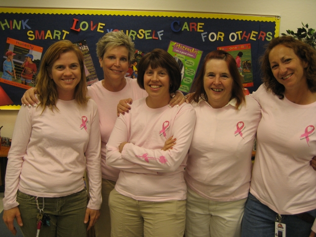 I am a strong supporter of Breast Cancer Awareness and fighting for the cure. Two precious friends, in this picture, have been stricken with this horrible disease. God willing, a cure will be discovered some day!