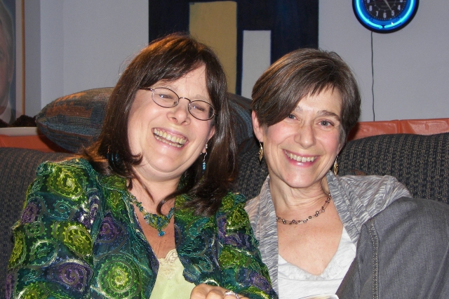Pre-reunion gathering: Cheryl Dolinger Brown and Joannie McQuaid Hinderaker (how cute are they?)
