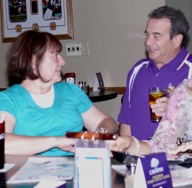 On Monday, a group met at BUNNYS for old time sake. Heres Patty and Ira