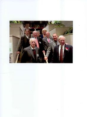 Coach Schluntz, Larry Brodney, Don Cole, Kevin Fleming, Ned Merrick, Alan Nathan, Donalda Morrison Hingston and Marilyn Bart Scola