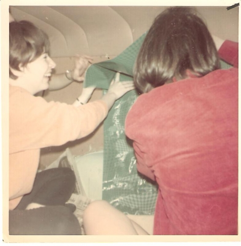 Donna and Phyllis
Wallpapering Bowling Alley Panel Truck