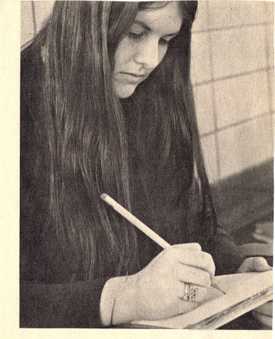 Amy Schupler during school Art Show