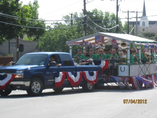 AHS Alumni Band float, July 4,2012 parade!
