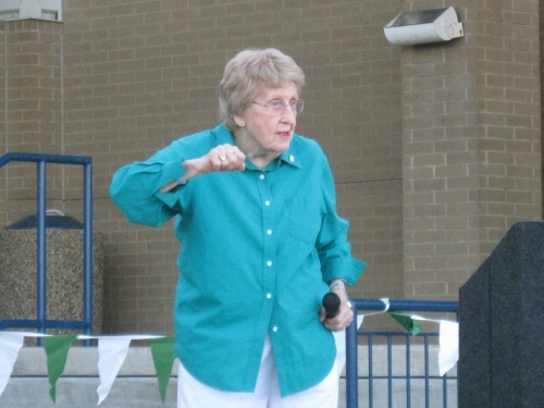 Rah, rah, rah, rah! Miss Jane Ellis at the 2012 Homecoming!