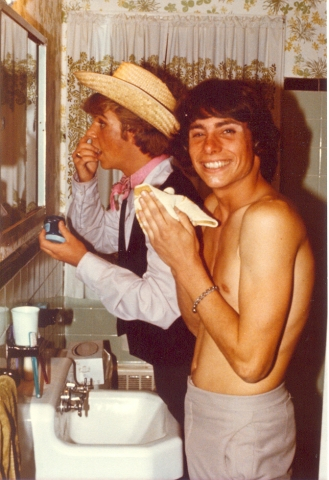 Carl Roberson & ?Jim Ronk before the Oklahoma cast party
