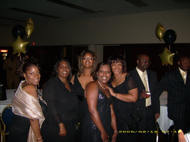 Gwen Sims, Anita Anderson-Grady, Debra Borders Robinson, Annette Williams, and Andrea Anderson-Cox