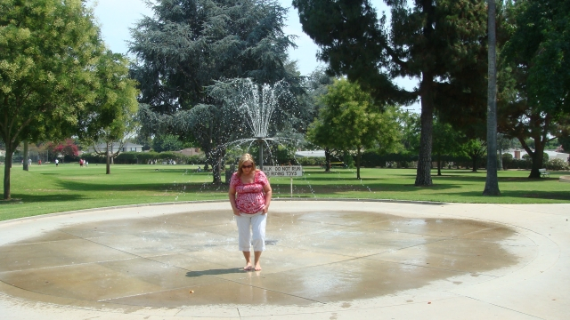 Cheryl is solo in the water - we may be in our 50s but we still know how to have fun.