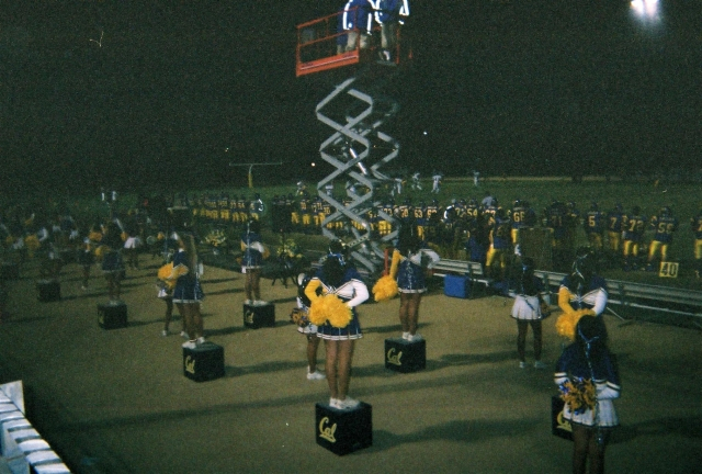 Homecoming 2007 - Cheerleaders and football team.