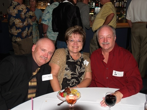 Dave Smith with wife Nancy, and Mark Anderson.