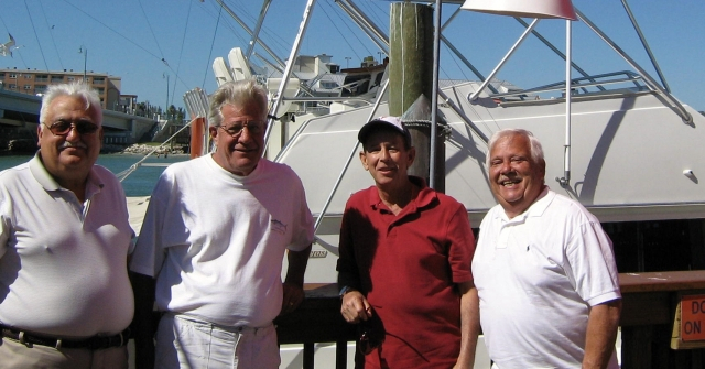 From left to right Gus Louis, Ron Rose, Gary Litman and Jim Mallo Oct 2012 Johns Pass Gators Fl