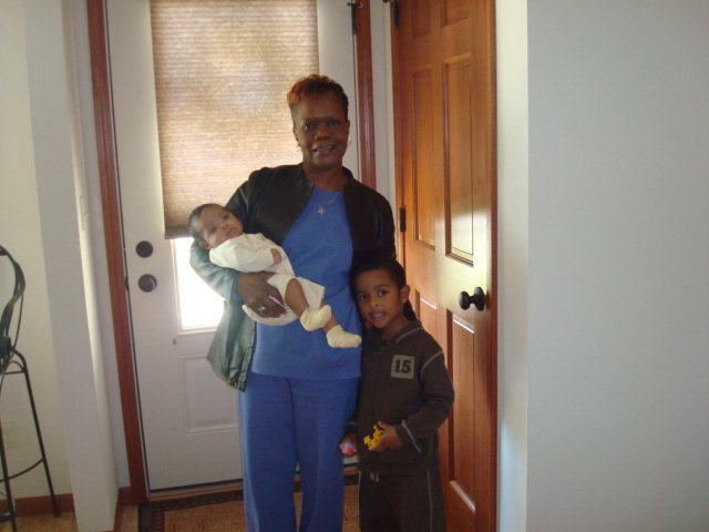 Gloria Collins and grandbabies