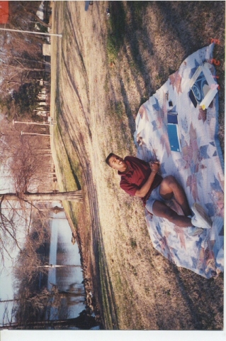 RODNEY STUDYING BY THE BAYOU