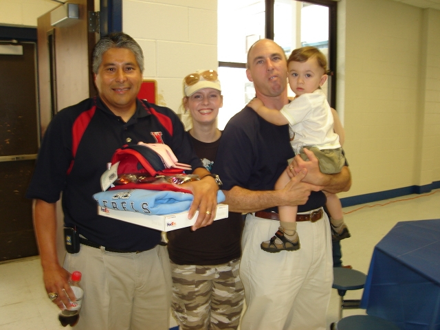 WMHS Coaches and Family lead a tour of the school.
