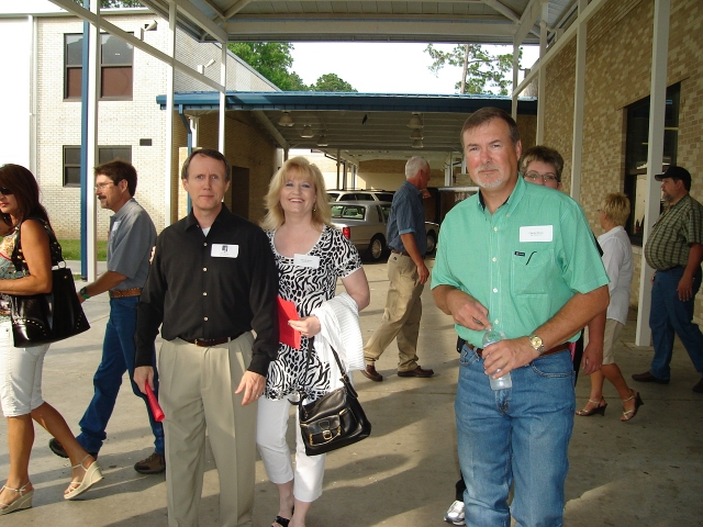 Grads getting ready to tour the school.