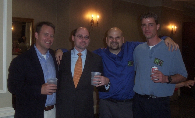 Boy Scout Troop 216. Scott Kerr, Allen Slocumb, Russell Corey and Robert Ferris