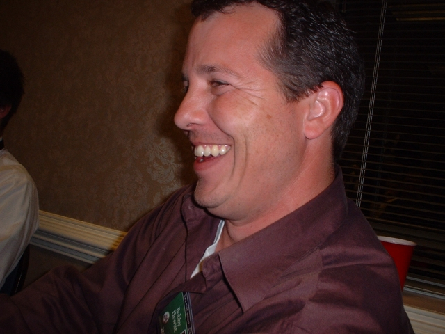 Bobby looking very happy to win a poker hand!